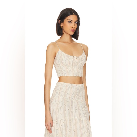 NEW L*Space Falling For You Eyelet Maxi Skirt and Top Set sz Small - Picture 3 of 7